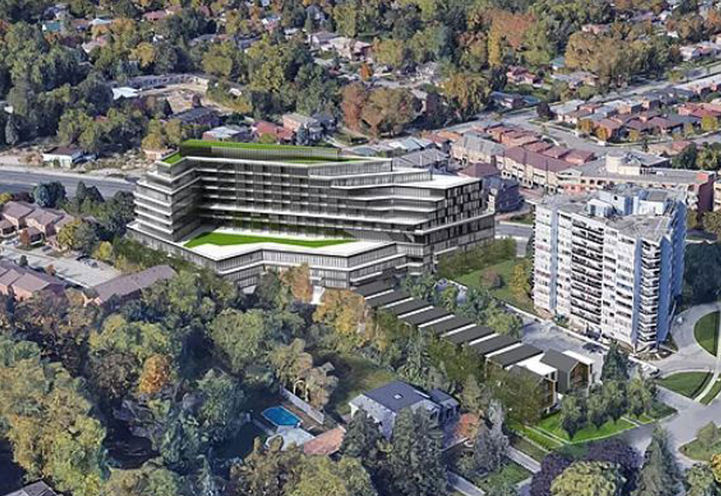 3355 Kingston Road Condos Bird's Eye View of Rear and Towns