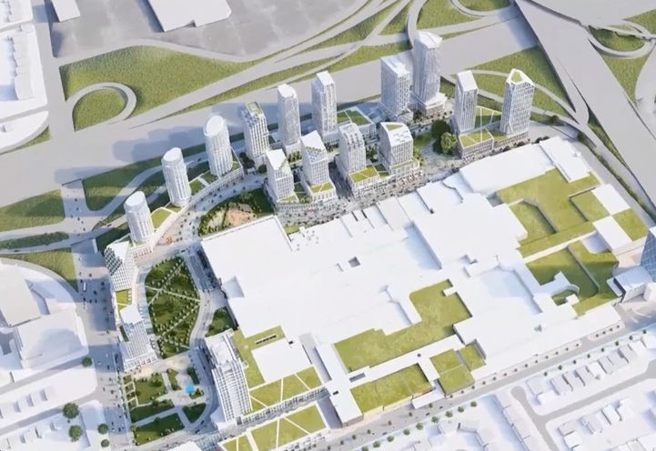 3401 Dufferin Street Condos Aerial View of Community Looking Northeast