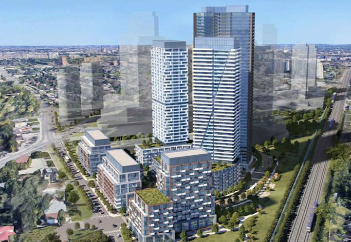 375 Kennedy Road Condos Aerial View of Master Planned Community