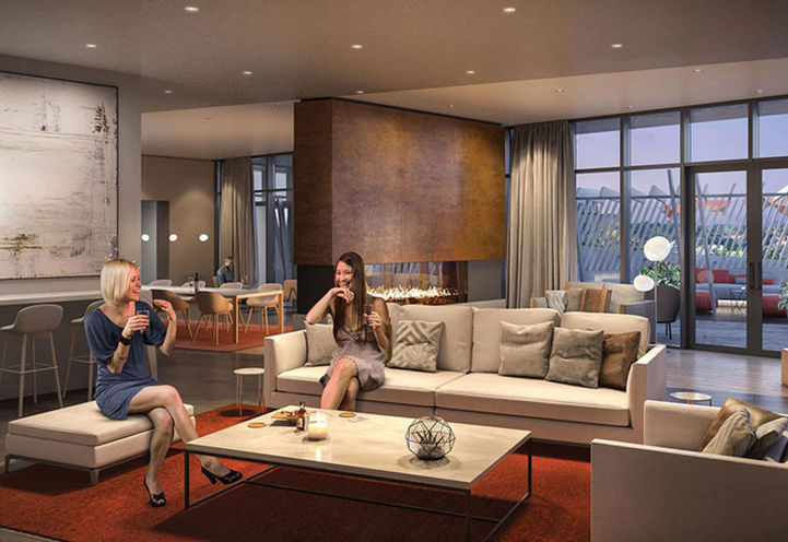 Cocktail Lounge with Terrace View at M City Condos 2