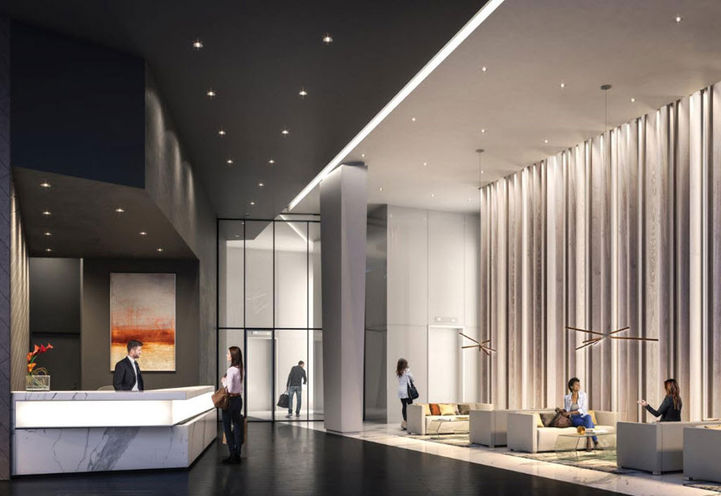 Lobby with 24-Hour Concierge Services and Seating at M City Condos 2