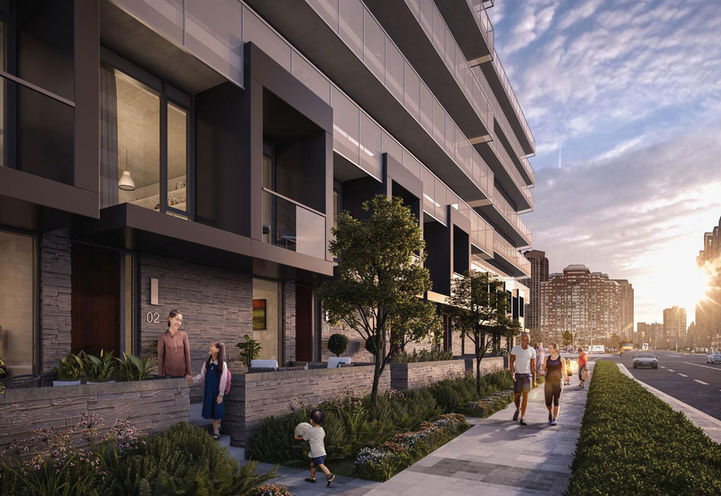 Neighborhood Walkway and Street View at M City Condos 2