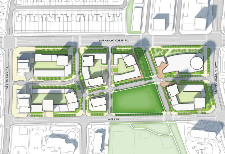 Site Plan, M City Condos Phase 2 on Burnamthorpe Road and Confederation Parkway