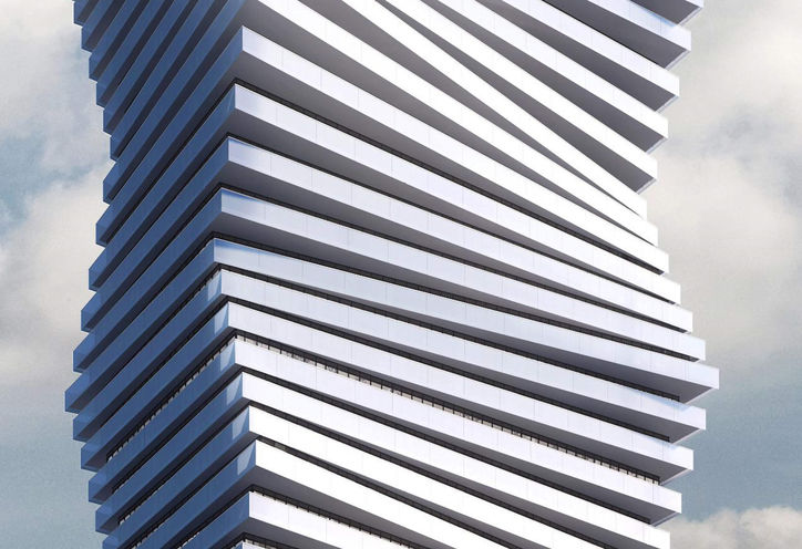 Tower Detail, M City Condos Phase 2 on Burnamthorpe Road and Confederation Parkway