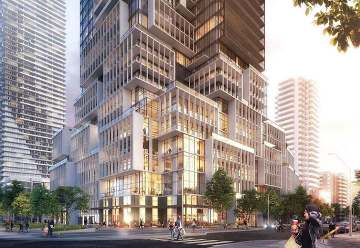 M City Condos 4 Exterior Street Level View of Podium