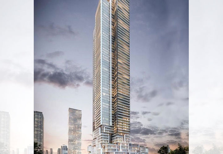 M City Condos 4 Exterior Tower View at Dusk