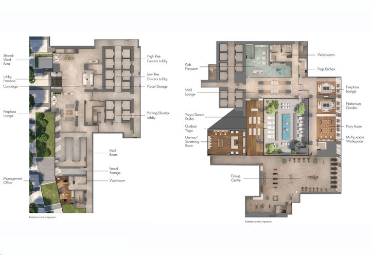 M City Condos 4 Lower Level Building Amenity Plan