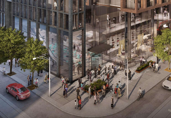 400 King West Condos, Looking to Charlotte St & King St W Rendering 
