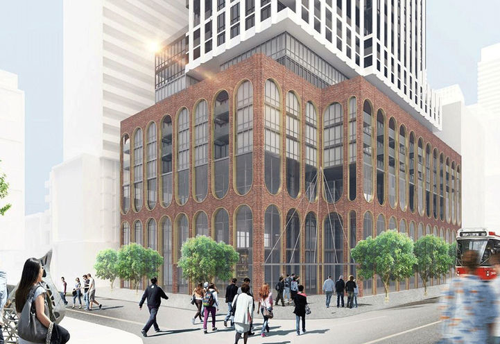 400 King West Condos, Northeast View of the Podium at 400 King West