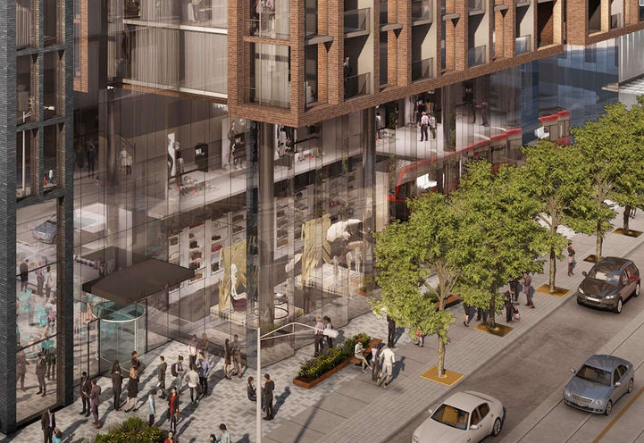 400 King West Condos, Streetview Rendering 
