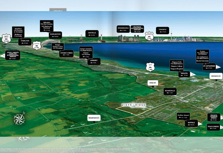 3D map of Vista Ridge Town and its Neighborhood