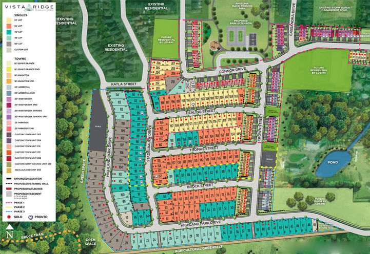 Sitemap of Vista Ridge Towns