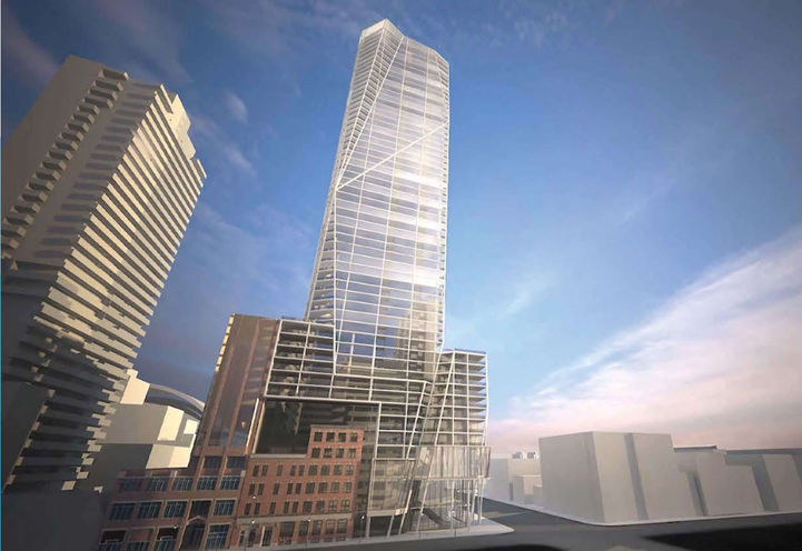 Previous Design, Looking South to 411 King Street Condos