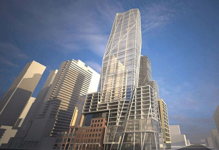 Previous design, Looking Southeast to 411 King St W, Toronto, ON