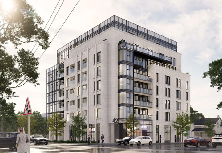 42 Lakeshore Road West Condos Building Exteriors From the Street
