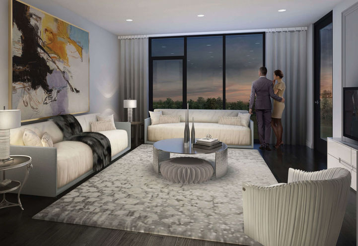 Living Room Suite  Interior at 42 Mill St Condos