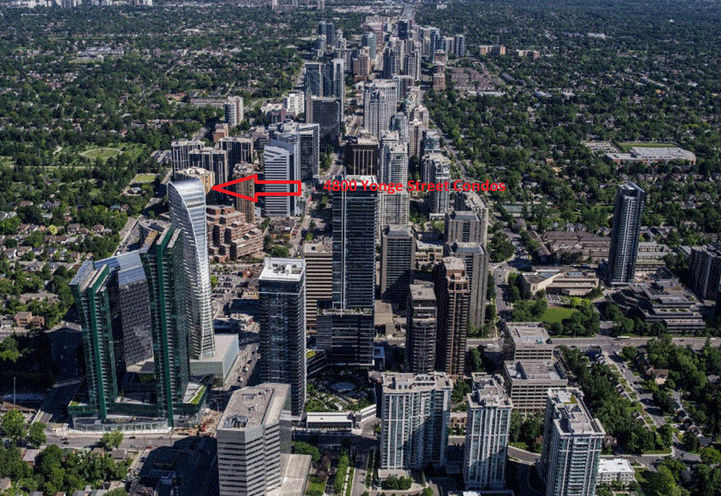 Aerial View of 4800 Yonge Street Condos