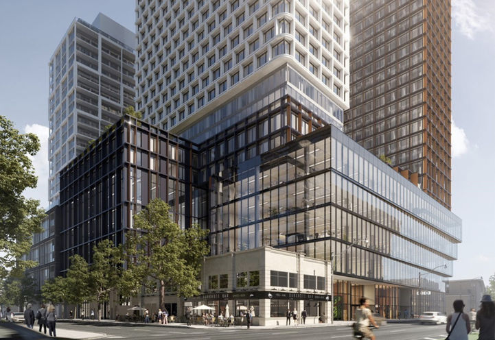 49 Ontario Street Condos Street Level View of Podium