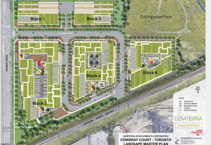 Looking at the Site Plan of 20 Cowdray Court Condos