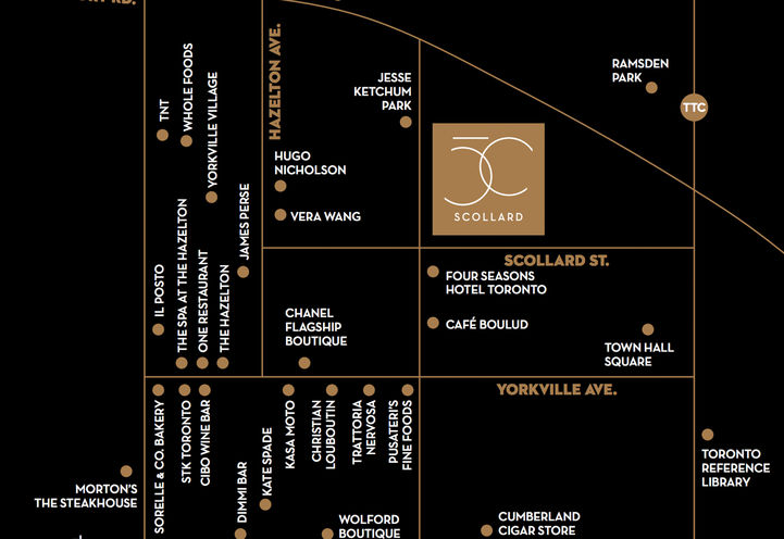 Future location of 50 Scollard Condos by Lanterra Developments