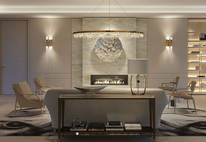 Living Room at 50 Scollard Condos