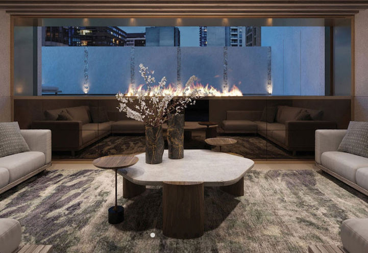 Lounge with Fireplace at 50 Scollard Condos