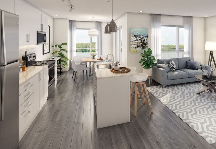 LakeVu Condos 2 Suite Interior - Open Living Space