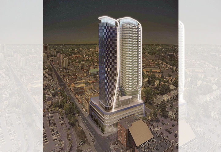 5613 Victoria Avenue Condos Exterior Night View of Towers