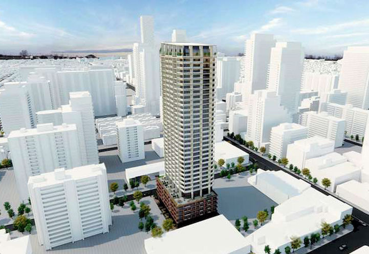 61 Brownlea Ave Condos Bird's Eye View of Tower Exteriors