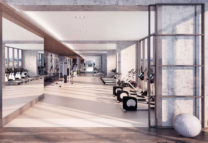 Fitness Centre at 65 Broadway Avenue Condos