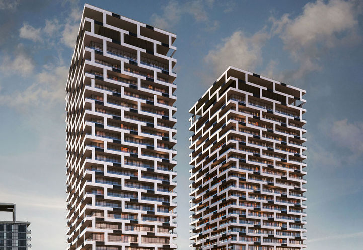 Skyline View of 65 Broadway Avenue Condos