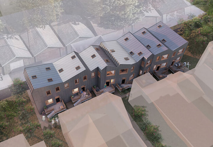 665 Huron Street Townhomes Aerial View of Units