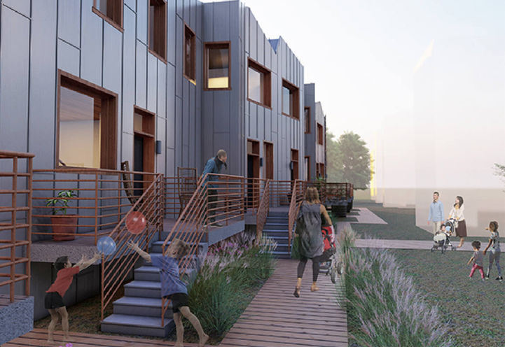 665 Huron Street Townhomes Exterior View of Units