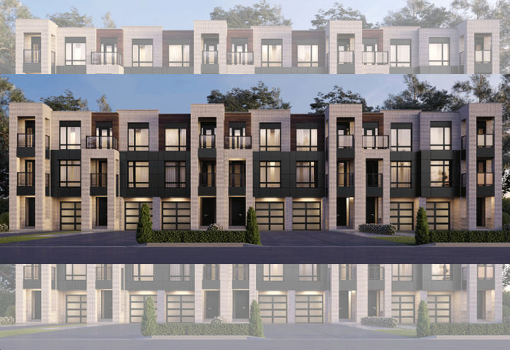 Street Level View of SXSW Towns Exteriors - Ravine Lots