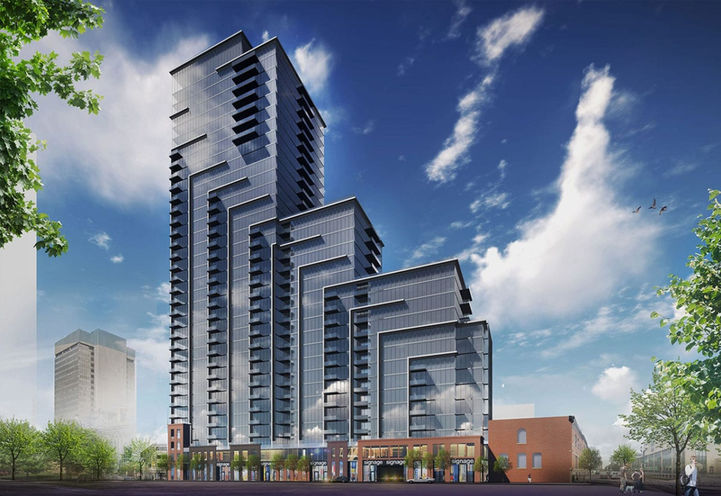 75 James Condos Exterior View of Side of Building