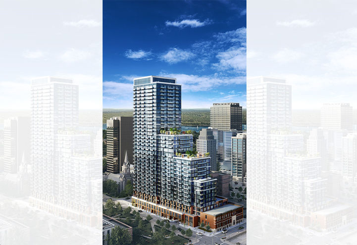 75 James Condos Hero Shot of Tower Exterior