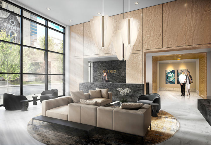 75 James Condos Resident Lobby Interior
