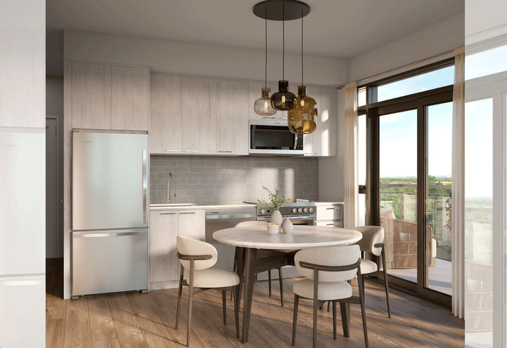 Mile and Creek Condos 2 Interior View of Standard Kitchen