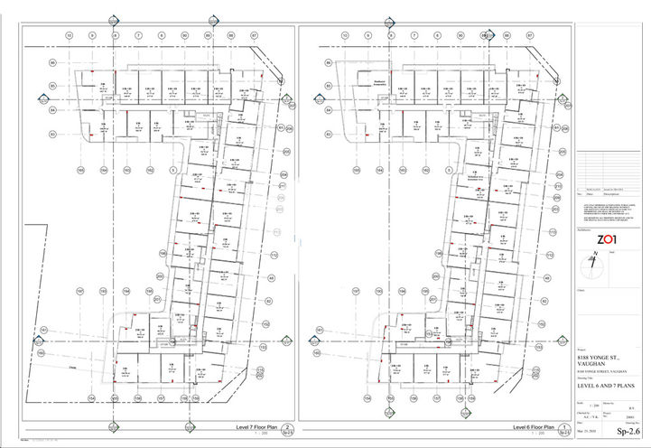 8188 Yonge Condos, Level 6 and 7 Floorplate