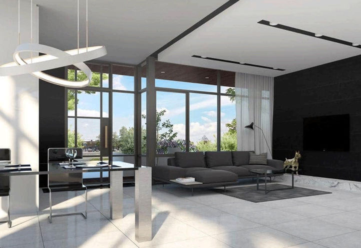 8188 Yonge Condos, Living Space Interior  Early Rendering