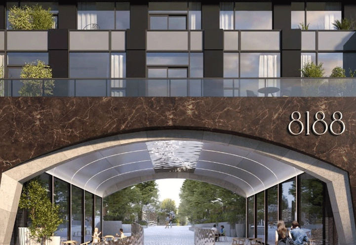 8188 Yonge Condos,  Looking to Terrace Unit above the Podium Tunnel