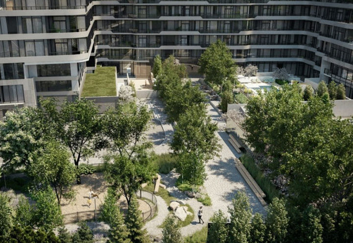 8188 Yonge Condos, Outdoor Amenity with Cabanas, Swimming Pool, Park and Green Space, Infinity Walkway

