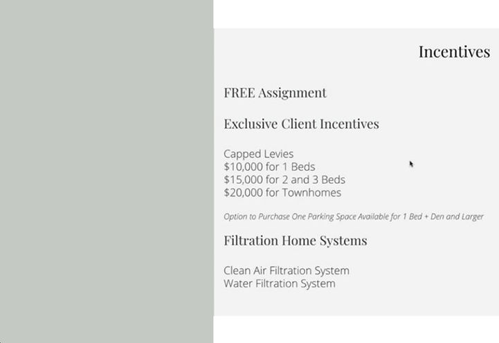 8188 Yonge Condos,  Project Incentives