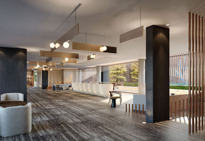 Lobby at Crosstown Condos