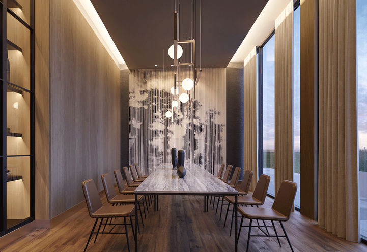 Private Dining Room at Crosstown Condos