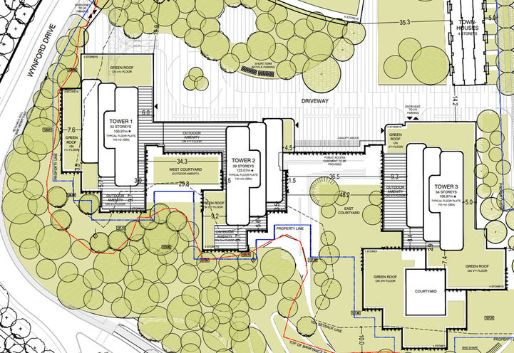Site Map for Crosstown Condos