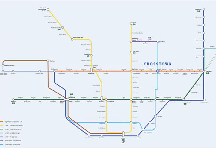 Transit Easily Accessible to Residents at  Crosstown Condos