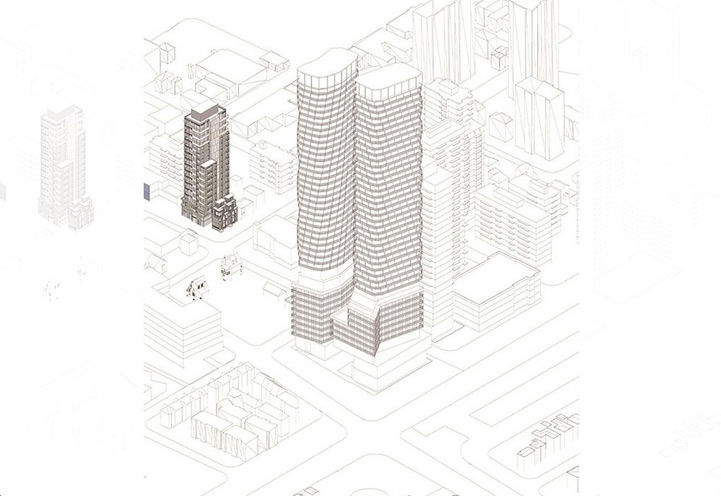 88 Park Street East Condos 2 Artist Concept Drawing of Towers