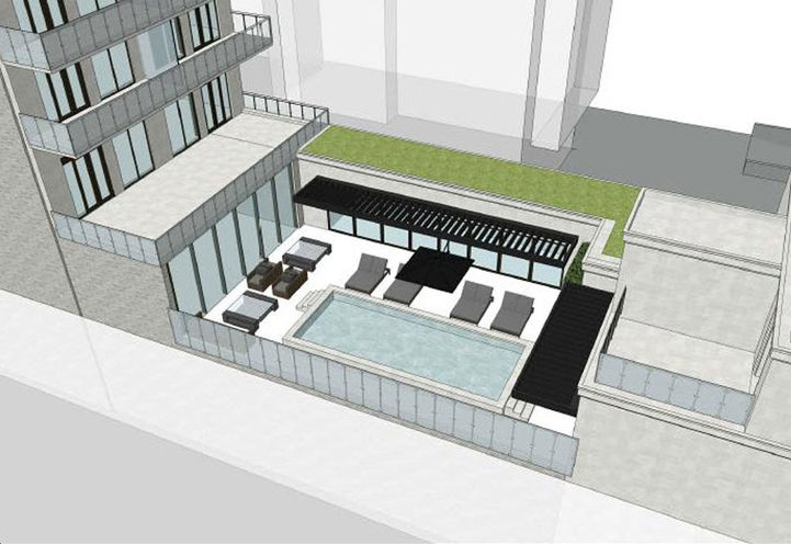 89 Avenue Condos, Rooftop Terrace Pool Early Rendering