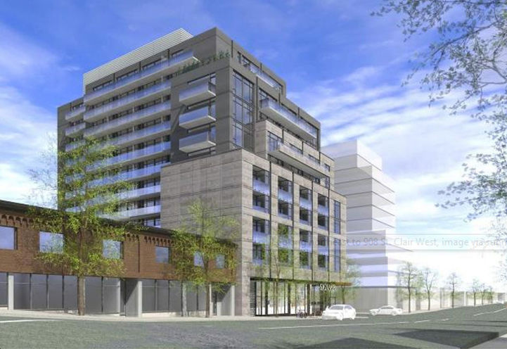 Looking Northeast to 908 St.Clair West Condos
